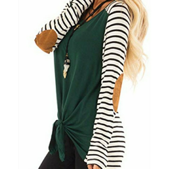 1 LEFT Emerald Tie front top/elbow patch $firm - Picture 3 of 4